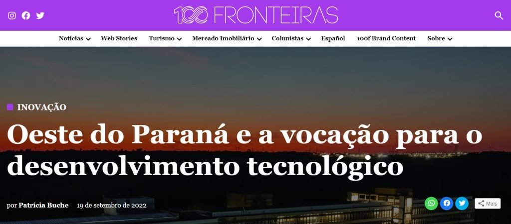 captura de tela mostra matéria da 100fronteiras premiada pelo Prêmio Amop de Jornalismo