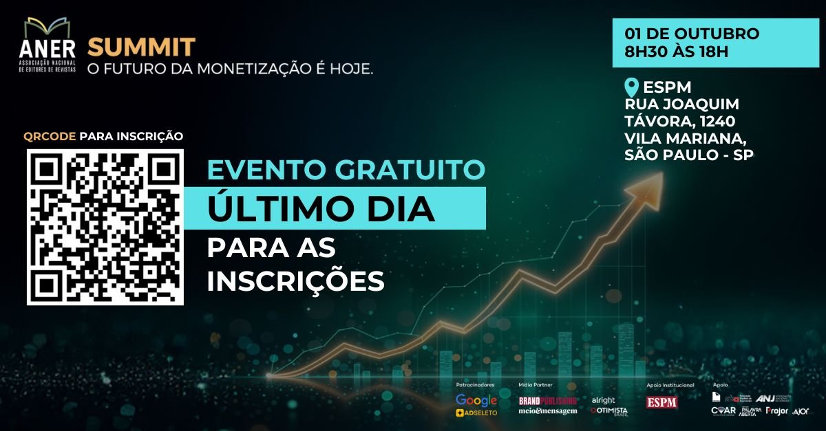 Faltam poucas horas: não perca o Summit Aner!