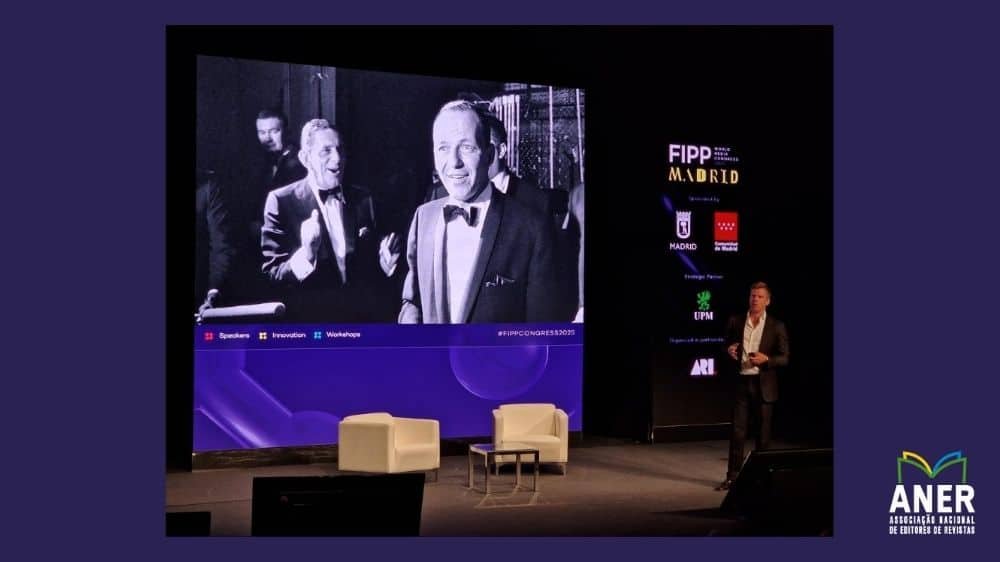 Joe Martin, da Hearst International conta história no FIPP World Media Congress sobre boas experiências da empresa.