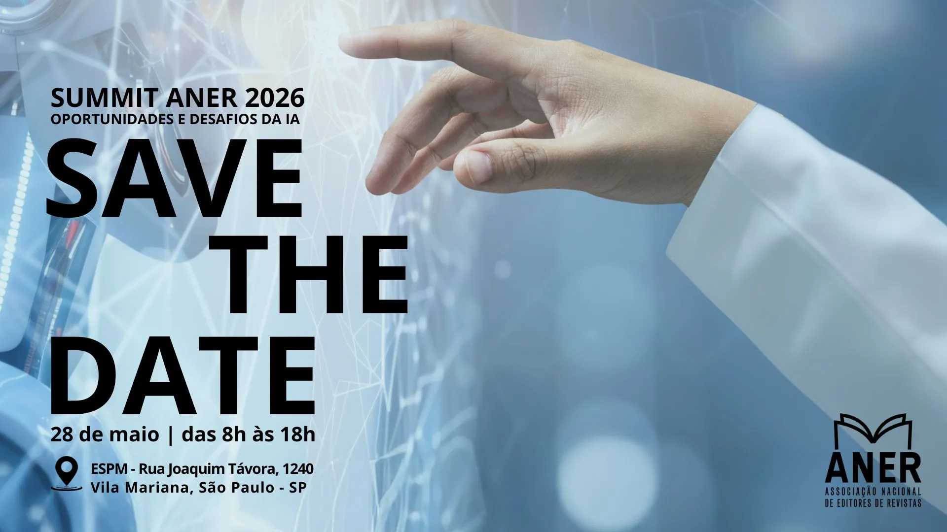 save the date summit aner O Futuro da Inteligência Artificial no Mercado Editorial é Agora